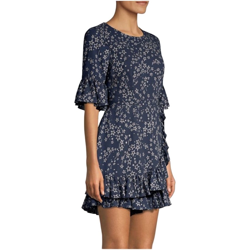 DELILAH CELESTIAL STAR PRINT WRAP ROMPER WOMEN SIZE 2/4 - Picture 2 of 15